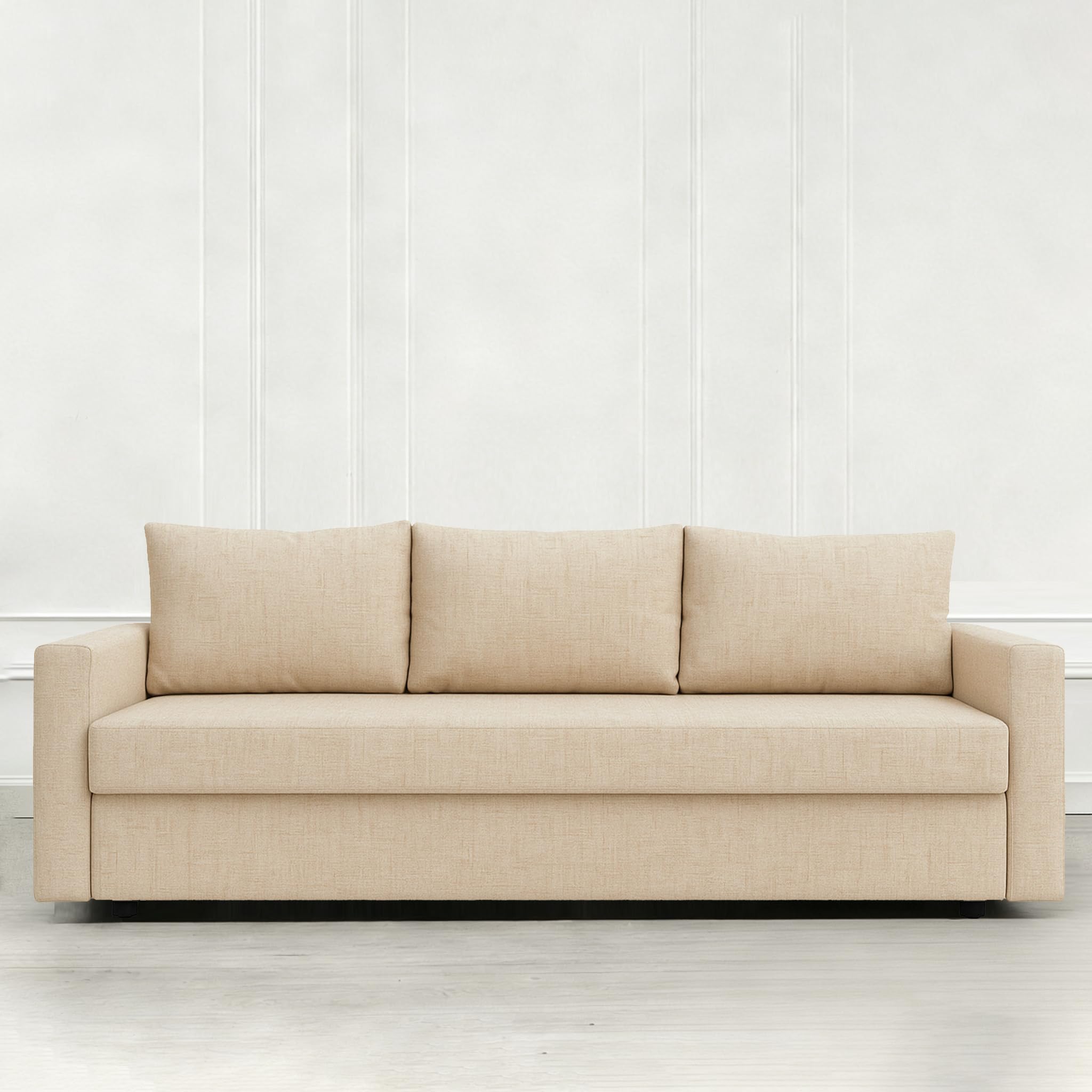 Ersatzbezug für Friheten 3-Sitzer Schlafsofa 225 cm – Polyester Sofabezug Set 7-teilig, Abnehmbar und Waschbar, Beige